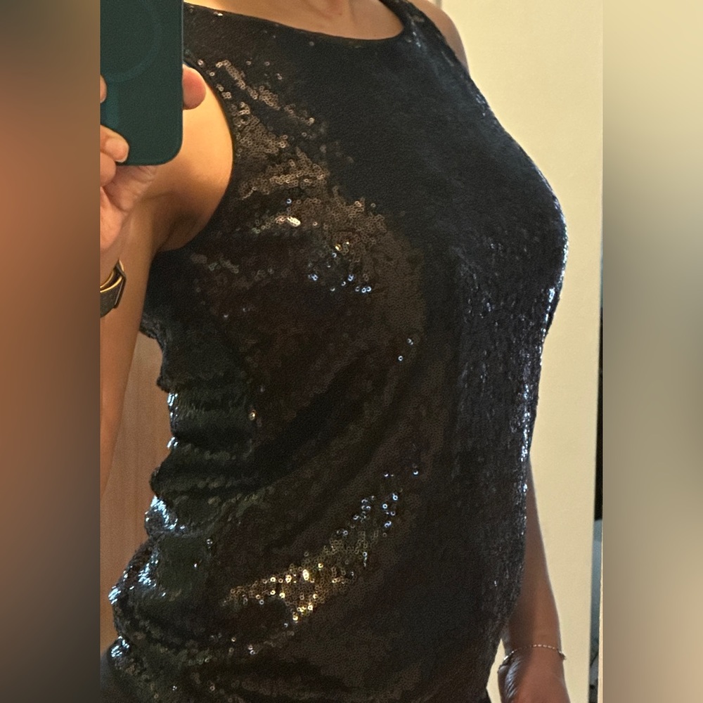 Charter Club black sequined tank